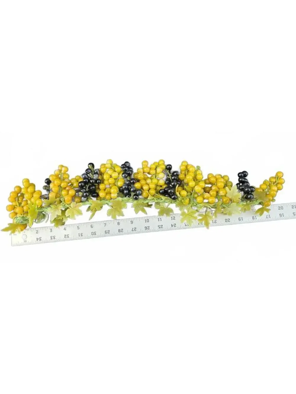 Vintage Artificial Grape Garland Swag Green Purple Grapes Fruit Leaves Vine